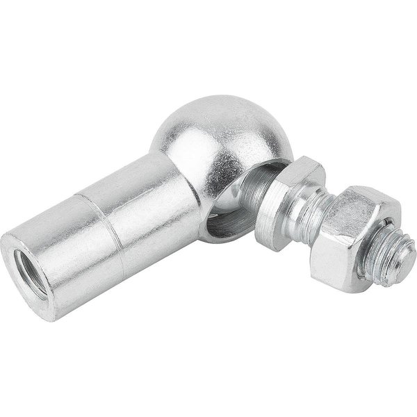 Kipp Angle Joint DIN71802 Left-Hand Thread, M05, Form:C Without Retaining Clip, Steel Galvanized K0734.080501